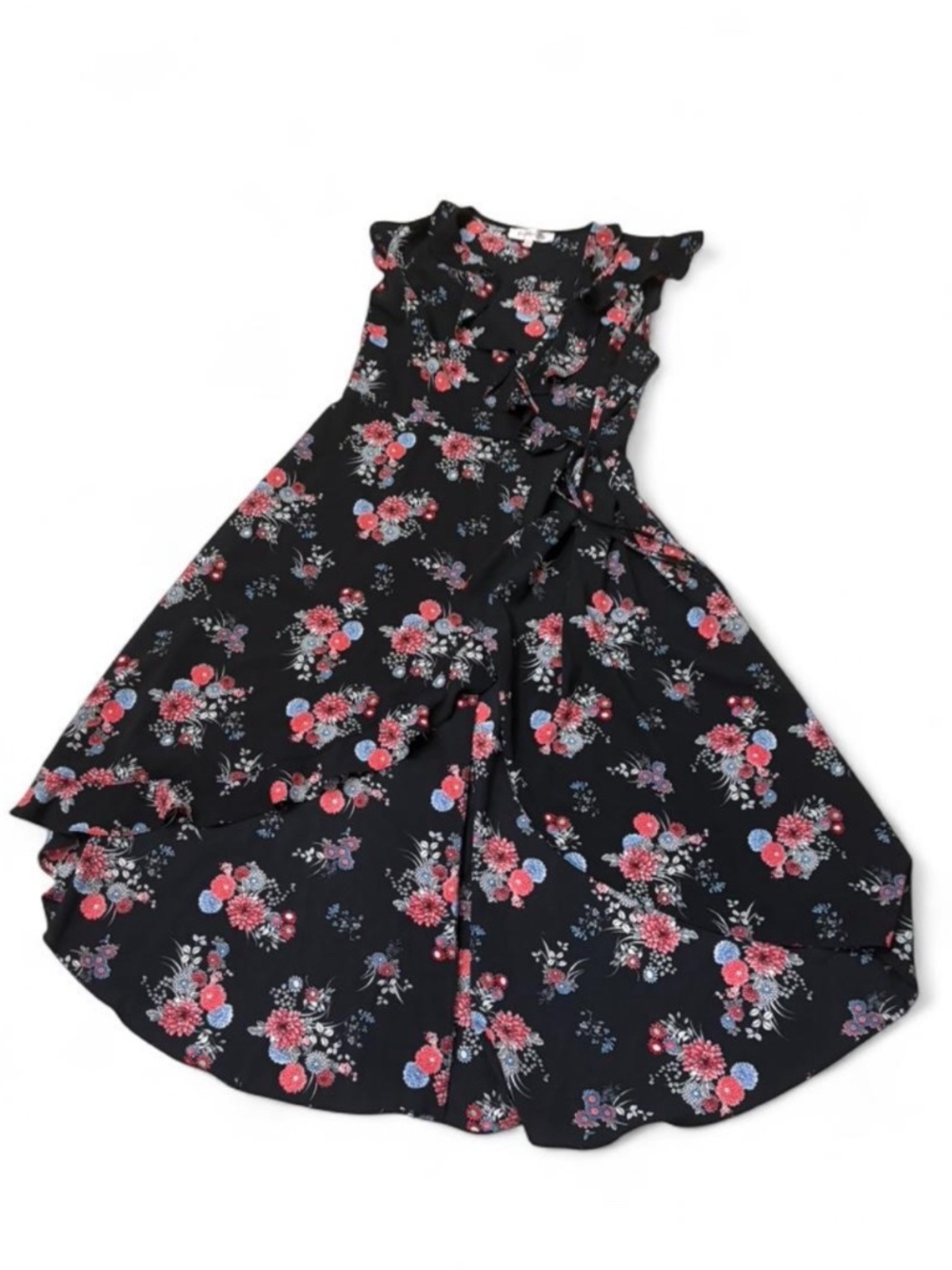 Magnolia Skye Floral Ruffle Dress L Cottagecore Boho Wedding Guest
